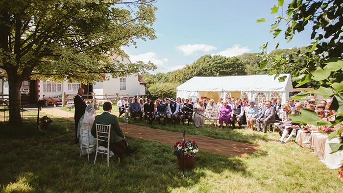 Iford Hall Outside Wedding